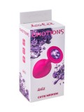 Анальная пробка Emotions Cutie Medium Pink dark purple crystal (8, Ø 3.5 см)