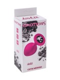 Анальная пробка Emotions Cutie Medium Pink black crystal (8, Ø 3.5 см)