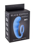 Анальный стимулятор с эрекционным кольцом Mountain Range Anal Plug Blue (19, Ø 3.3 см)