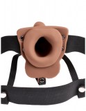 Фаллопротез с вибрацией Fetish Fantasy 6 Hollow Strap-On Tan (17.5, Ø 5 см)