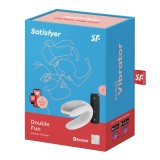 Новинка! Satisfyer Double Fun белый с управлением через пульт и приложение