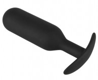 Анальная пробка с утяжелением цилиндрической формы большая Anal Trainer by Black Velvets (17.5, Ø 4.5 см)