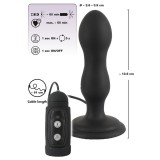 Анальная пробка с вращением с пультом управления Butt Plug (13.6, Ø 3.9 см)