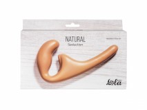 Безремневой анальный страпон Natural Seduction Beige (20, Ø 2.5 см)