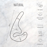Безремневой анальный страпон Natural Seduction Beige (20, Ø 2.5 см)