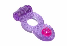 Эрекционное кольцо с вибрацией Rings Ringer purple (Ø 1.7 см)