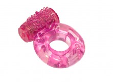 Эрекционное кольцо с вибрацией Rings Axle-pin pink (Ø 1.3 см)