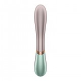 Вибромассажер Satisfyer Hot Lover с функцией нагрева розово-зеленый (20.4, Ø 4.4 см)