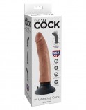 PipeDream King Cock 7 Вибромассажер 3в1 на съемной присоске Vibrating Cock загорелый (17.7, Ø 4.7 см)