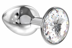 Анальная пробка Diamond Sparkle Small прозрачная (7, Ø 2.8 см)