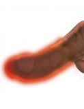 Компактная секс-машина с подогревом King Cock Plus 6.5 Thrusting Cock with Balls, мулат (26.7, Ø 3.8 см)