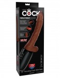 Компактная секс-машина с подогревом King Cock Plus 6.5 Thrusting Cock with Balls, мулат (26.7, Ø 3.8 см)