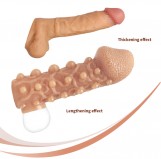 Насадка на фаллос с отверстием для мошонки Cock sleeve №9, размер S (13.8, Ø 4.2 см)