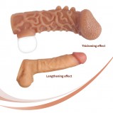 Насадка на фаллос с отверстием для мошонки Cock sleeve №7, размер S (13.8, Ø 4.2 см)