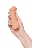 Насадка на фаллос с отверстием для мошонки Cock sleeve №7, размер S (13.8, Ø 4.2 см)