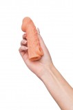 Насадка на фаллос с отверстием для мошонки Cock sleeve №6, размер S (13.8, Ø 4.2 см)
