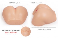 Мастурбатор полуторс Big hips Adel ONAHOLE 002 два отверстия, с вибрацией и ротацией