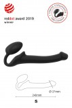 Безремневой нереалистичный страпон Strap-on-me чёрный (S - 24, Ø 2.7 см)