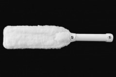 Двусторонняя шлепалка с мехом, белая (35 см)