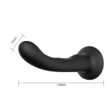 Baile Ultra Harness Curvy Dildo Страпон с изогнутой головкой (15.8, Ø 3.8 см)