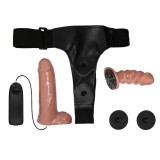 Страпон на трусиках с вагинальной пробкой, с вибрацией Ultra Passionate Harness (16, Ø 4 и 10, Ø 3.5 см)