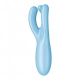 Вибромассажер для стимуляции клитора и сосков Satisfyer Threesome 4, голубой
