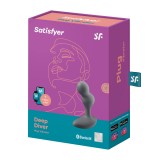 Анальный вибростимулятор Satisfyer Deep Driver, серый (12, Ø 3.3 см)