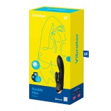 Вибратор-кролик Satisfyer Double Flex, чёрный(20, Ø 3.5 см)