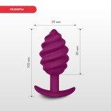 Анальная пробка Gvibe Gplug Twist 2 Raspberry (10, Ø 3.9 см)