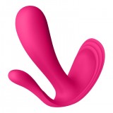 Satisfyer Top Secret+ анально-вагинальный вибромассажер со стимулятором клитора, розовый