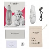 Бесконтактный клиторальный стимулятор Womanizer Classic 2 Marilyn Monroe™ Special Edition, White Marble​