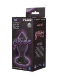 Анальный плаг Glide M Lovetoy из ПВХ черный (10.3, Ø 4.5 см)