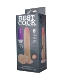 Вибромассажёр неоскин с выносным пультом BEST COCK 6