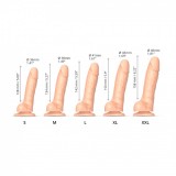 Фаллоимитатор Strap-On-Me Sliding Skin Realistic Dildo, телесный L (14.2, Ø 4.1 см)