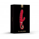 Gvibe Gcandy Mini Витой вибратор с клиторальным стимулятором, красный (19, Ø 3.7 см)