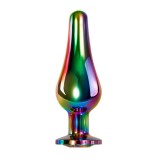 Evolved RAINBOW METAL PLUG S Радужная анальная пробка (9.4, Ø 3.2 см)