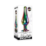 Evolved RAINBOW METAL PLUG S Радужная анальная пробка (9.4, Ø 3.2 см)