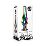 Evolved RAINBOW METAL PLUG M Радужная анальная пробка (11.1, Ø 3.5 см)