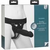 Универсальный полый страпон с удобным креплением унисекс Body Extensions™ - BE Bold - Black (20.3 х 5)