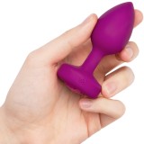 Вибрирующая втулка Vibrating Jewel Plug S/M, фуксия (9.8, Ø 3.7 см)