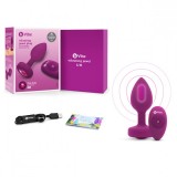 Вибрирующая втулка Vibrating Jewel Plug S/M, фуксия (9.8, Ø 3.7 см)