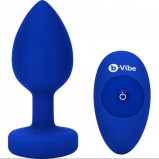 Вибрирующая втулка Vibrating Jewel Plug L/XL, синяя (11.1, Ø 4.5 см)