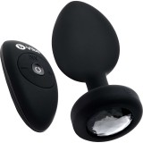 Вибрирующая втулка Vibrating Jewel Plug XXL, черная (11.8, Ø 5 см)