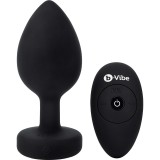 Вибрирующая втулка Vibrating Jewel Plug XXL, черная (11.8, Ø 5 см)