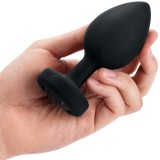 Вибрирующая втулка Vibrating Jewel Plug XXL, черная (11.8, Ø 5 см)