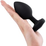 Вибрирующая втулка Vibrating Jewel Plug XXL, черная (11.8, Ø 5 см)