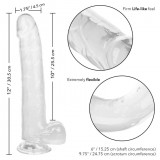 Фаллоимитатор SIZE QUEEN, прозрачный (30.5, Ø 4.5 см)
