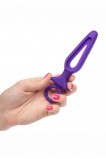 Анальная пробка Silicone Groove Probe, фиолетовая (10.3, Ø 3.3 см)