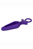 Анальная пробка Silicone Groove Probe, фиолетовая (10.3, Ø 3.3 см)