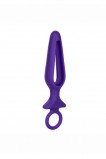 Анальная пробка Silicone Groove Probe, фиолетовая (10.3, Ø 3.3 см)